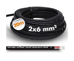 LappKabel, cavo solare XLS-R-T, doppio, 2,5 mm², 4 mm², 6 mm², da 10 m e 20 m
