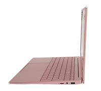 Laptop 1080P, Impronta Digitale in Oro Rosa Sblocca Tastiera Retroilluminata Quad Laptop HD da 15,6 Pollici per Ufficio per Windows10 (12+128G Spina UE)