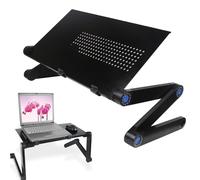 Laptop Bed Desk - Foldable Laptop Table for Bed Sofa Couch | Adjustable Laptops Stand with Mouse Pad and Anti Slip Clip, Multipurpose Workstation for Drawing Reading Working, Portable Home Office Desk