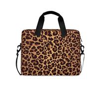 Laptop Case Animal Leopard Print Laptops Sleeve Shoulder Messenger Bag Briefcase Notebook Computer Tablet Bags with Strap Handle for Women Man Boys Girls 16 Inch