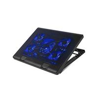 Laptop Cooling Pad - 5 Fans Cooler - No More Overheating - Increase Your PC Performance And Life Expectancy - Ventilated Support for Laptop - Gaming Stand to Reduce Heating with 2 USB Ports Blue