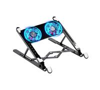 Laptop Cooling Pad, Laptop Cooler, Cooling Stand, Folding Design, Height Adjustable Frame, Silent Operations, Heat Reduction, Stable Office, Use, (Black)