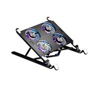 Laptop Cooling Pad, Laptop Cooler, Cooling Stand, Folding Design, Height Adjustable Frame, Silent Operations, Heat Reduction, Stable Office, Use, (Black)