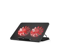 Laptop Cooling Pad - The Most Powerful Slim PC Fan Cooler for Computer - Rapid Cooling Action - 2 Fans Ventilated Support - Laptops Portable Gaming Stand