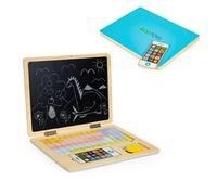 Laptop didattico in legno con lavagna magnetica e lettere ECO TOYS