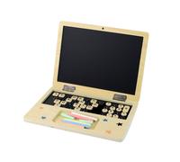 Laptop in legno con lavagna per bambini
