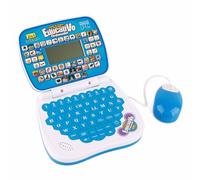 Laptop per Apprendimento Bilingue per Bambini, Laptop Interattivo Inglese Spagnolo Macchina per la Rilettura Educativa Precoce per Bambini con Tastiera (BLUE