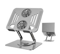 Laptop Riser, 19.5 Inch Adjustable Stand for Desk and Study, Foldable Notebook Holder with Cooling Design and Ergonomic Height Adjustment, Computer Accessories for Home Office Bedroom Living Room