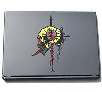 Laptop Skin Sticker Decal Sticker Laptop 106 mmx150 mm Skull Forato
