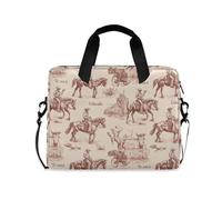 Laptop Sleeve Case 15-16 Pollice Elegante Casse Computer Vintage Cowboy Cavallo Beige Computer Sleeve con Cerniera per Uomini Donne