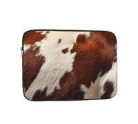 Laptop Sleeve Case 17 inch Shockproof Protective Notebook Red and White Cowhide Laptop Case Computer Bag