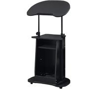 Laptop Stand Mobile Notebook, supporto portatile del podio regolabile in altezza, scrivania in piedi Sit-to-Stand, con la parte superiore girevole, tavolo leggio rotolante per conferenza, auditorium,