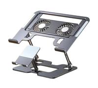 Laptop Stand With Phone Holder - 5 Height Adjustable Laptop Phone Cooling | Computer Cooling Stand for Bedroom Home Reading Study Meeting Classroom College