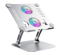 Laptopständer Mit Lüfter, - Klappbares -Kühlpad Externe Lüfter | Höhenverstellbares -Doppellüfter-Metallkühlpad, Anhebbarer - Für Das Heimgeschäft