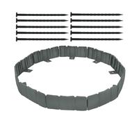 LAPYAPPE 10 Pezzi Bordura Giardino Plastica Effetto Pietra con Chiodi Recinzione Decorativa per Aiuole Prato Esterno Orto e Vialetti Resistente e Versatile per Paesaggi Villa