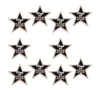 LAPYAPPE 10 Pezzi Toppe Termoadesive Ricamate a Stella a Cinque Punte per Abiti e Giacche, Poliestere Resistente e Adesivo a Caldo, Perfette per Accessori Stagione Laurea 2026