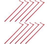 LAPYAPPE 10 Set Aste per Girandola in Plastica Rosso Struttura Robusta e Stabile, Multi-Funzione per Fai da Te e Prolungare la Vita delle Girandole, per Artigianato DIY