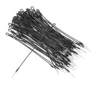 LAPYAPPE 100 Pezzi Corde Antifurto per Etichette Abbigliamento Chiusure a Filo D’acciaio 17 Cm Nere, Stringhe di Fissaggio per Negozi, Accessori Sicurezza per Supermercati e Boutique