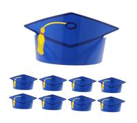 LAPYAPPE 12 Pezzi Cappellini Laureati Carta Blu per Adulti e Bambini, Decorazioni per Cappello da Festa di Laurea e Back To School Party, Accessori in Carta Resistenti