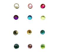 LAPYAPPE 12 Pezzi Marcatore per Bicchieri in Acrilico Magnetico, Rimovibile | Design Cristallo Colorato, per Calici e Flute, Utile in Feste, Locali e Servizio Bar Colore Casuale