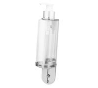 LAPYAPPE 1pezzi Dispenser per Sapone da Bagno con Supporto da Muro Inossidabile Dosatore per Sapone Liquido per Shampoo e Lozioni Design Trasparente e Antiruggine