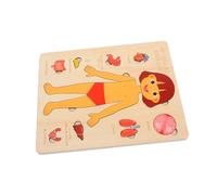 LAPYAPPE 1set Puzzle Legno Umano Per Ragazzo Ragazza Gioco Educativo Anatomia Del Corpo Strumento Didattico Per Apprendimento Precoce Gioco Interattivo Per Genitori e Figli