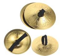 LAPYAPPE 2 Paia di Piatti a Dita in Rame Piccoli per Danza del Ventre, Strumento Musicale a Percussione Leggero, Strumenti per Balli di Gruppo e Attività Ritmiche