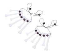 LAPYAPPE 2 Pezzi Collana Halloween a Forma di Osso in Plastica Leggera e Confortevole la Pelle, Design Unico e Creativo per Compleanni e Piani di Pubbliche Relazioni