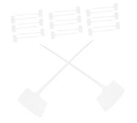 LAPYAPPE 20 Etichette da Giardino in Plastica Bianco Design Curvo Inclinato, Resistente al Vento e Riutilizzabile per Piante e Fiori in Vaso da Esterno