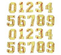 LAPYAPPE 20 Pezzi Toppe Ricamate Baseball Termoadesive in Poliestere Adesivo a Caldo, Look 3d Versatile per Zaini e Jeans, Decorazione Sportiva Unica e Dinamica