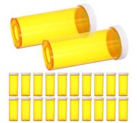 LAPYAPPE 25 Pezzi Mini Bottiglia di Medicina Coperchio, Contenitore per Medicinali da Viaggio in Pp Resistente, Organizzatore Portatile per Pillole, per Emergenze e Uso Esterno