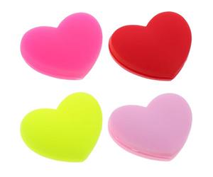 LAPYAPPE 4 Pezzi Ammortizzatore Urti Forma Tennis Racchetta a di per da e Cuore in Silicone Assorbimento degli Allenamento e Torneo