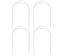 LAPYAPPE 4 Pezzi Mini Traliccio da Giardino in Ferro, Supporto per Piante Rampicanti e Viti in Vaso, Bianco, Stile Europeo Vintage, Montaggio Rapido, Smontaggio Facile, per Giardino