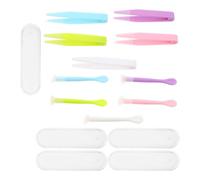 LAPYAPPE 5 Pezzi Custodia in Plastica Portatile con Accesso Rapido, Inclusi Pinzette e Inseritore, per Viaggi e Spostamenti Quotidiani
