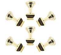 LAPYAPPE 6 Pezzi Supporto per Carte da Tavolo in Lega di Zinco Color Oro Base Rotonda, Elegante e Resistente, per Buffet e Tavoli da Caffè, Previene lo Scivolamento delle Carte