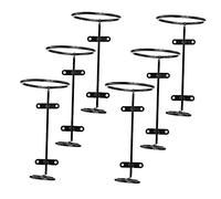 LAPYAPPE 6pezzi Iron Wine Racks for Wall Display Stylish Downward Hanging Wine Bottle Holders Space-saving for Home and Bar Decor