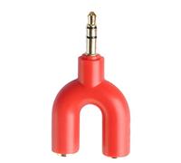 LAPYAPPE Adattatore Audio Splitter Stereo 3.5mm a Doppio Jack a U per Cuffie e Auricolari Connettore in Plastica e Metallo per Condivisione Musica Colore Casuale