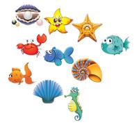 LAPYAPPE Adesivi Antiscivolo per Doccia a Forma di Animali Marini in PVC Impermeabili Decorativi e Delicati, Set da 1 per Aumentare L’attrito in Bagno e Corridoi