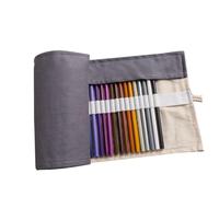 LAPYAPPE Astuccio Portamatite Arrotolabile e Chiusura a Stringa in con 36 Scomparti, Grande Capacità Organizer Portapenne Portatile per Ufficio e Scuola