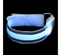 LAPYAPPE Bracciale LED Luminoso Bianco per Corsa Notturna modalità Lampeggiante e Luce Fissa in Nylon Batterie Incluse per Sicurezza e visibilità