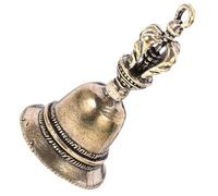 LAPYAPPE Campanello Portatile in Rame Vintage, Campana a Mano Ergonomica per Casa, Scuola e Hotel, Ornamento da Scrivania Suono Forte e Design Decorativo
