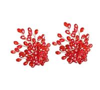 LAPYAPPE Clip per Scarpe Donna in Cristallo, Rosso, Accessori per Scarpe da Sposa, Lavorazione Fine, Per la Vita Quotidiana e Molte Occasioni, Confezione da 2 Pezzi