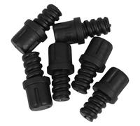 LAPYAPPE Connettori per Manico Scopino Wc in Pp Nero 6 Pezzi, Adattatore Auto-bloccante Resistente per Bagno, Ricambio per Spazzola Wc Durevole e Non Deformabile