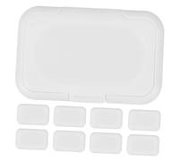 LAPYAPPE Coperchio Compatibile Vari Contenitori, Confezione da 30 Pezzi in Plastica Bianco Design a Tetto Ribaltabile e Tenuta per Salviette Bimbo