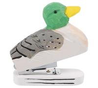 LAPYAPPE Cucitrice da Ufficio in Legno a Forma di Anatra, Mini Spillatrice Riutilizzabile per Carta, Pinzatrice Decorativa per Scrivania e Regalo per Studenti e Professionisti