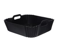 LAPYAPPE Fodera in Silicone per Friggitrice ad Aria Nero Riutilizzabile, Contenitore Anti Macchia per Friggitrice ad Aria Piccola, Accessorio Pratico per Cucina Domestica