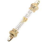 LAPYAPPE Mezuzah in Metallo per Porta D'ingresso Pergamena e Due Fori, Decorazione Ebraica Delicata e Distintiva per Atmosfera Religiosa