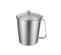LAPYAPPE Misurino in Acciaio Inox 304 da 700 Ml con Coperchio Tazza Graduata per Latte Art e Caffè Contenitore per Misurare Latte e Dolci per Casa Bar e Ristoranti