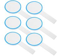 LAPYAPPE Palette Voti Giuria Portatili e Riutilizzabili, Tabellone Segnapunti Cancellabile per Giochi, 6 Unitá in Schiuma Bianca e Blu, Perfette per Scrittura Fai da Te