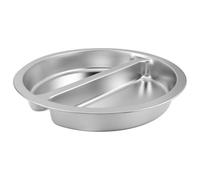 LAPYAPPE Piatto Rotondo in Acciaio Inossidabile da 6 con Doppio Scomparto, Design Salvaspazio per Buffet e Ristoranti Professionali